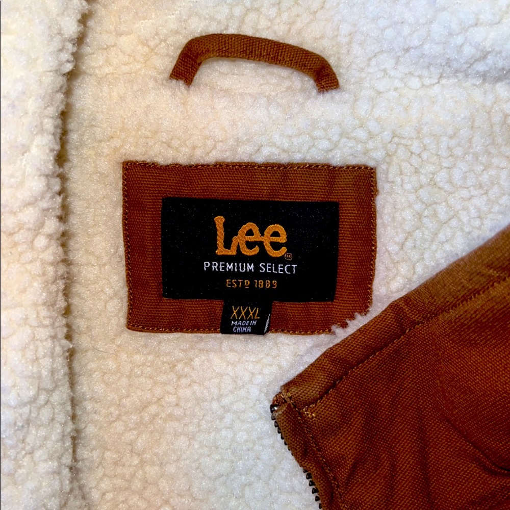 Lee Men’s Sherpa Lined Canvas Vest